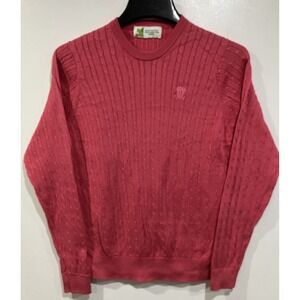 The Country Club Brookline Sweater Women's Small Pink Cable Knit Crewneck Golf